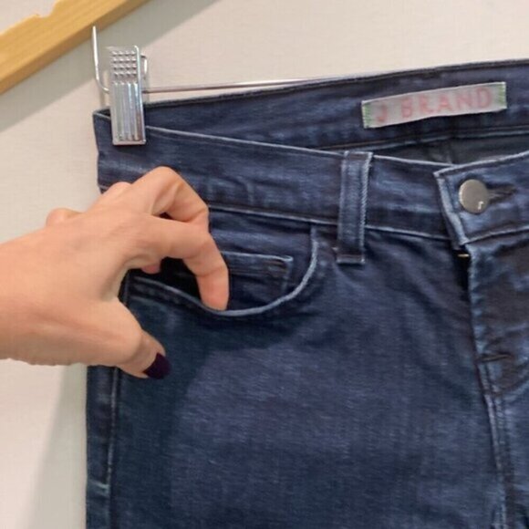 J Brand Jeans BRU 7 Low waisted dark blue Jeans Size 24 - Picture 4 of 14